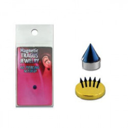 Faux piercing aimanté pointe 4mm acier bleu Waz Faux piercing4,85 €