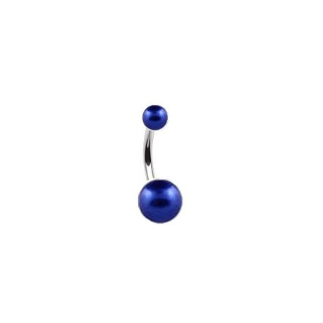 Piercing nombril boule nacrée bleu métal Jung Piercing nombril2,60 €