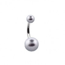 Piercing nombril boule nacrée gris acier Boga Piercing nombril2,60 €