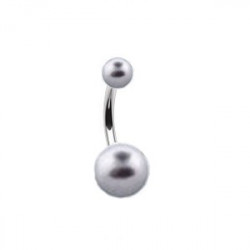 Piercing nombril boule nacrée gris acier Boga Piercing nombril2,60 €