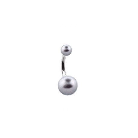 Piercing nombril boule nacrée gris acier Boga Piercing nombril2,60 €