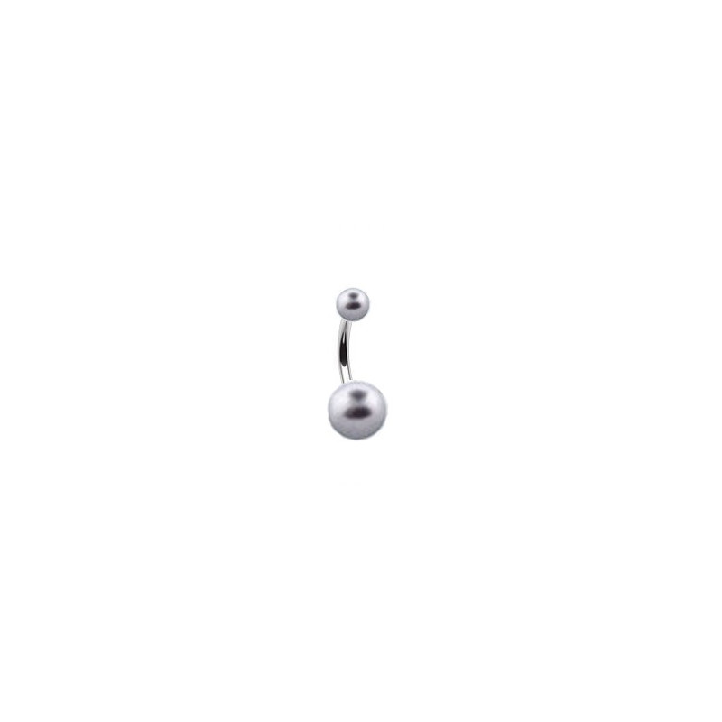 Piercing nombril boule nacrée gris acier Boga Piercing nombril2,60 €