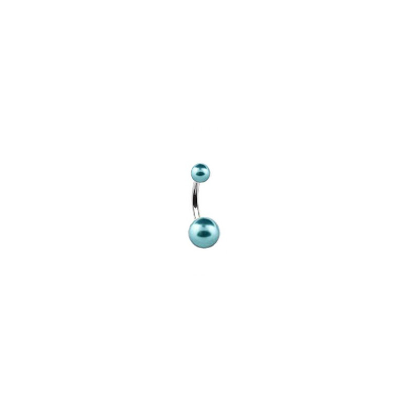 Piercing nombril boule nacrée bleu aqua Jaz Piercing nombril2,60 €