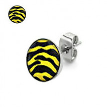 Puces d'oreilles motif zébré jaune et noir Dyze Bijoux3,30 €