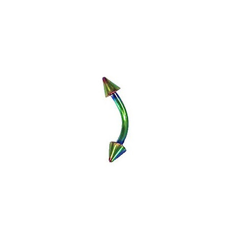 Piercing arcade 8mm avec pointes arc en ciel vert Piercing arcade3,49 €