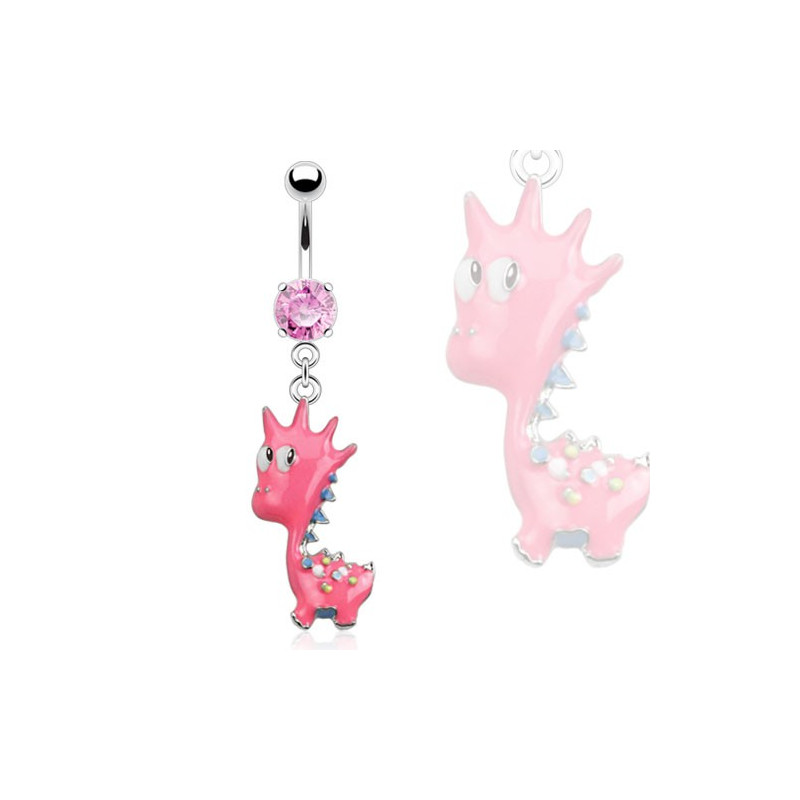 Piercing arcade 8 mm anodisé rose