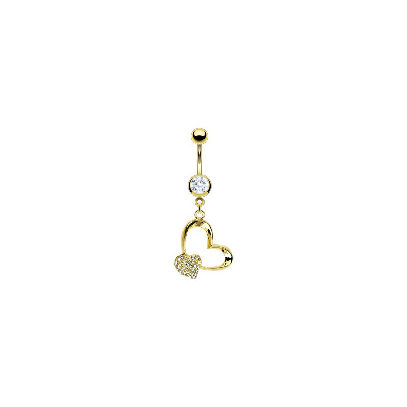 Piercing nombril avec cœurs double doré Katoy Piercing nombril8,65 €