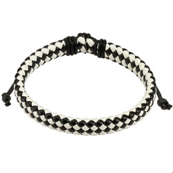 Bracelet noir et blanc tressé en diagonale Hir Bijoux4,60 €