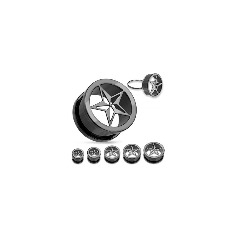 Piercing tunnel étoile noire 10mm Gix Piercing oreille7,49 €