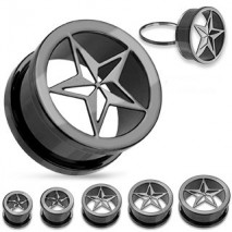Piercing tunnel acier étoile noire 14mm Gyug Piercing oreille8,49 €
