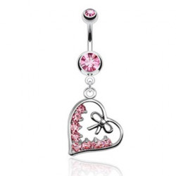 Piercing arcade 8 mm anodisé rose