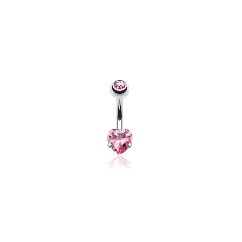 Piercing arcade 8 mm anodisé rose