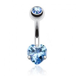 Piercing nombril cœur bleu serti Kasax Piercing nombril4,49 €