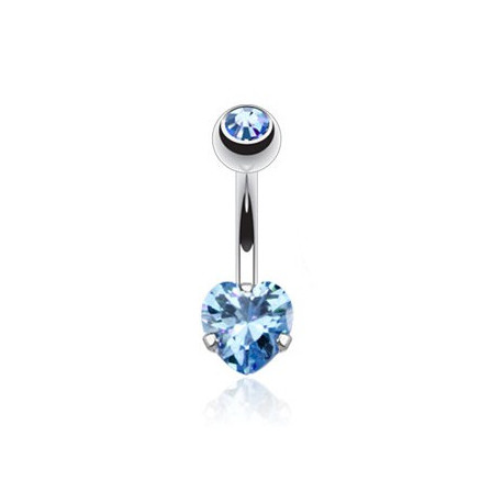 Piercing nombril cœur bleu serti Kasax Piercing nombril4,49 €
