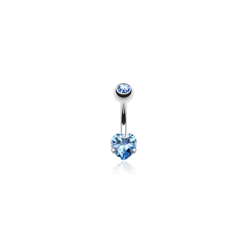 Piercing nombril cœur bleu serti Kasax Piercing nombril4,49 €