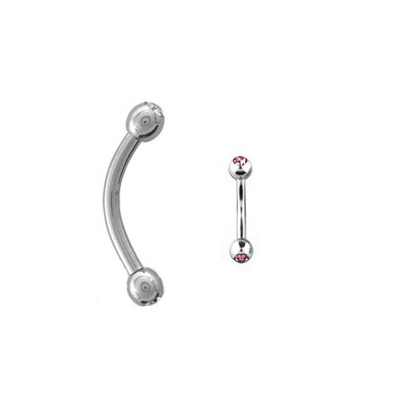 Piercing arcade 8mm avec boules rose Yog Piercing arcade3,20 €