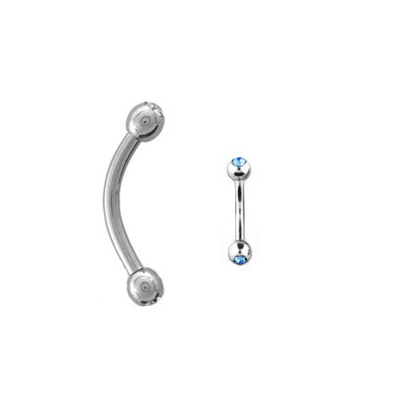 Piercing arcade 8mm avec boules saphir clair Nady Piercing arcade3,20 €