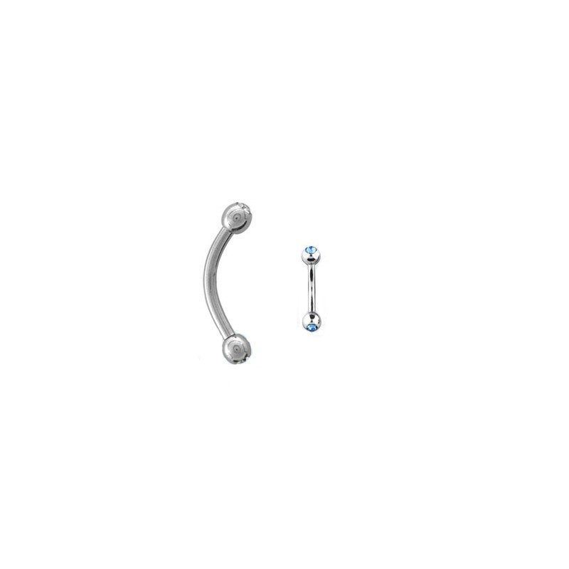 Piercing arcade 8mm avec boules saphir clair Nady Piercing arcade3,20 €