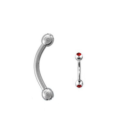 Piercing arcade 8mm avec boules avec strass rouge Dazy Piercing arcade3,20 €