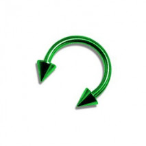 Piercing fer à cheval 8mm vert avec pointes Getz Piercing oreille3,49 €