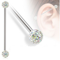 Piercing industriel 32mm avec boules en aurore boréale Haxu Piercing oreille12,49 €
