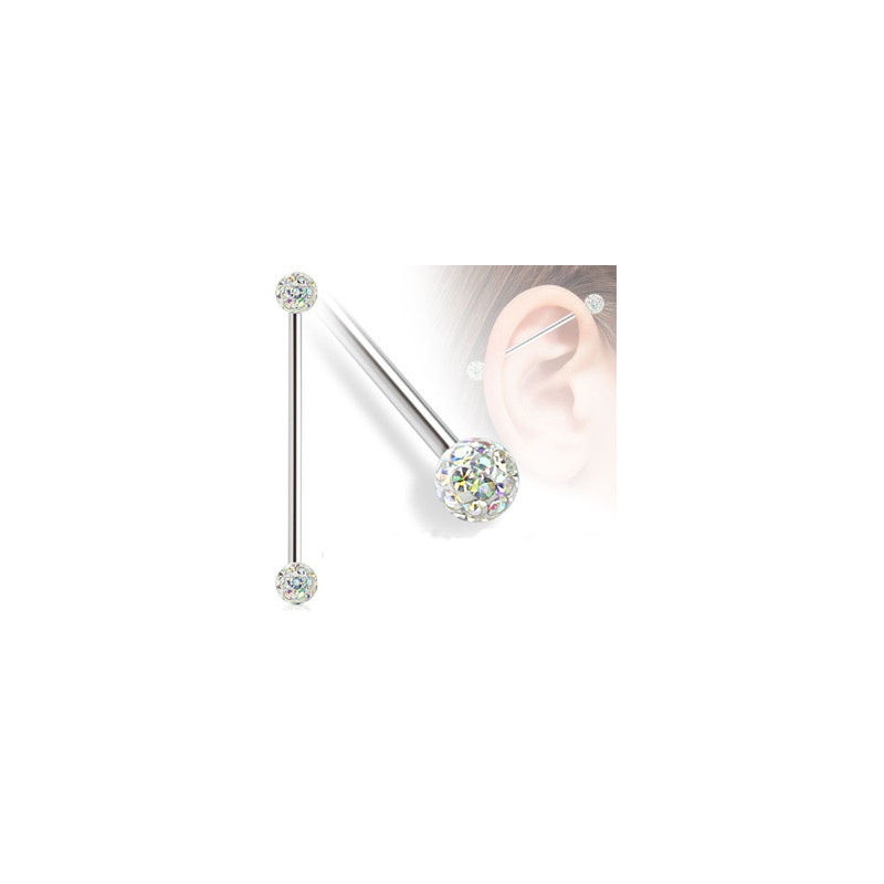 Piercing arcade 8 mm anodisé rose