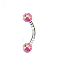 Piercing arcade 8mm avec boules tachetées rose Yaz Piercing arcade2,85 €