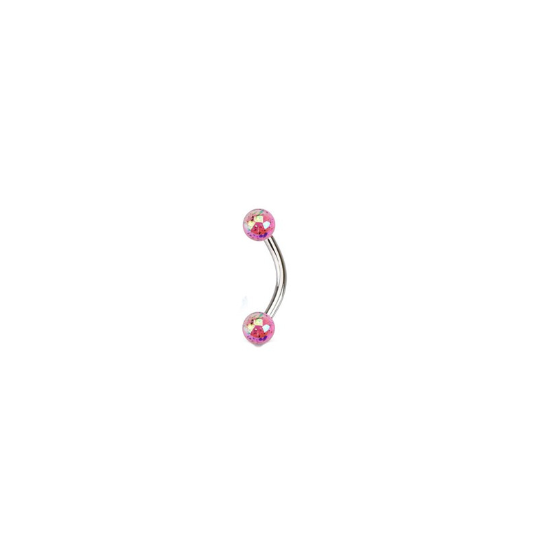 Piercing arcade 8mm avec boules tachetées rose Yaz Piercing arcade2,85 €