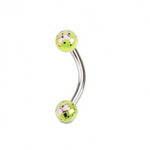 Piercing arcade 8mm avec boules tachetées jaune Yok Piercing arcade2,85 €