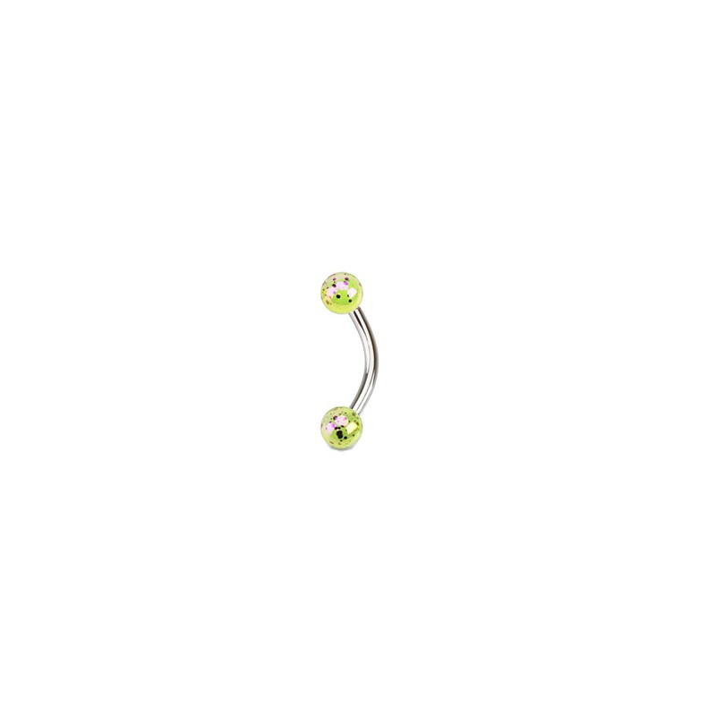 Piercing arcade 8mm avec boules tachetées jaune Yok Piercing arcade2,85 €