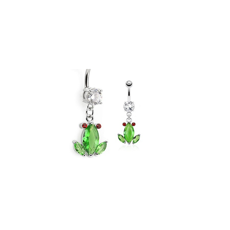 Piercing nombril grenouille en crystal vert Piercing nombril9,80 €