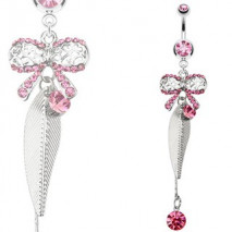 Piercing nombril ruban rose et feuille Elas Piercing nombril8,90 €