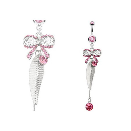 Piercing arcade 8 mm anodisé rose