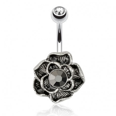 Piercing nombril fleur vintage cristal noir Ryz Piercing nombril6,60 €