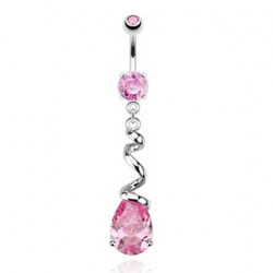 Piercing nombril spirale et perle rose Haq Piercing nombril8,80 €