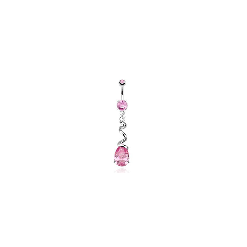 Piercing nombril spirale et perle rose Haq Piercing nombril8,80 €