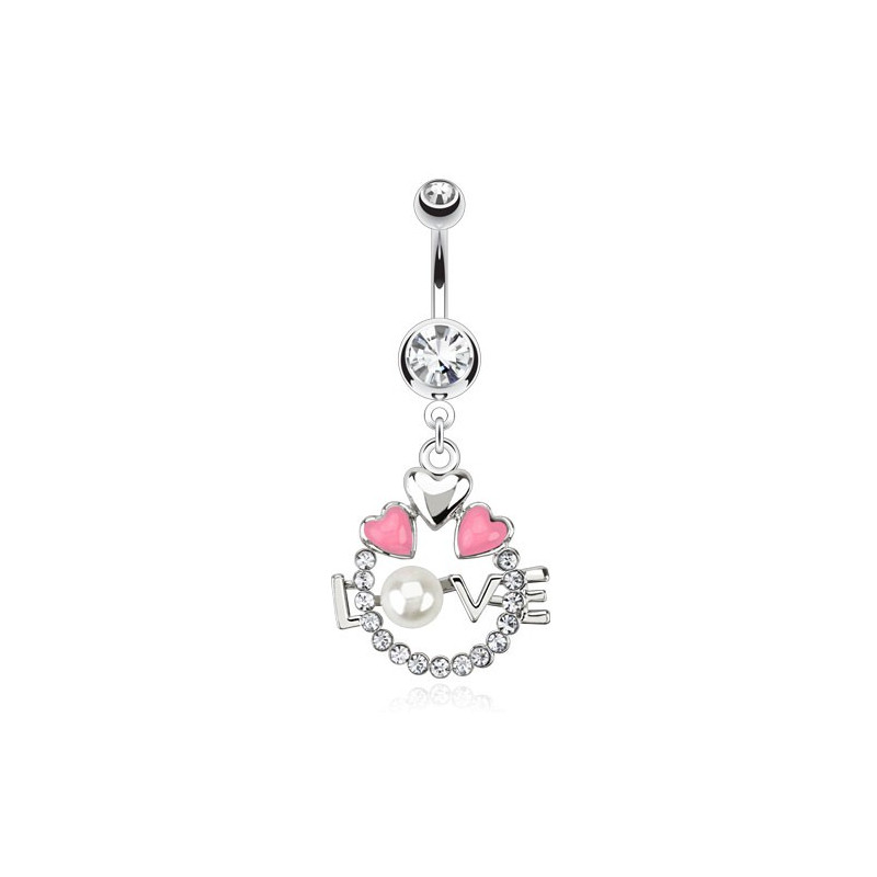 Piercing nombril avec cœurs love rose Jedit Piercing nombril7,85 €