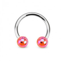 Piercing fer à cheval 10mm et boules orange Piercing oreille3,49 €