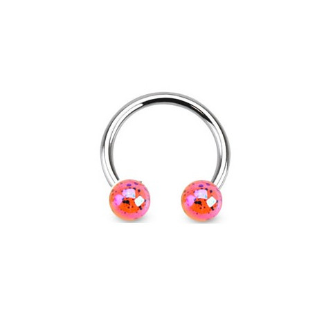 Piercing arcade 8 mm anodisé rose
