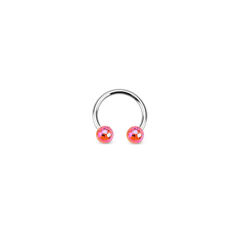 Piercing arcade 8 mm anodisé rose