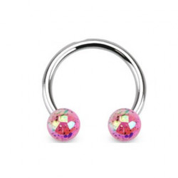 Piercing fer à cheval 10mm et boules rose Gao Piercing oreille3,49 €