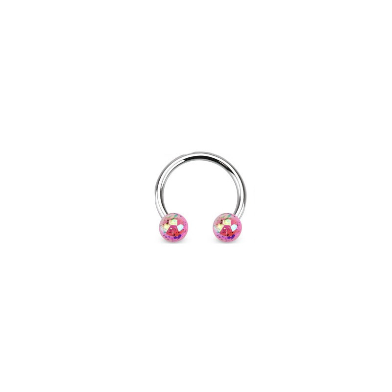 Piercing arcade 8 mm anodisé rose