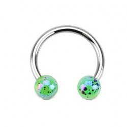 Piercing fer à cheval 10mm et boules verte Gy Piercing oreille3,49 €