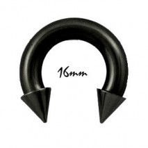 Piercing fer à cheval 16 x 4mm noir et pointes Fag Piercing oreille5,90 €