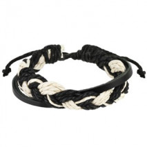 Bracelet en cuir noir et cordes tressées Gal Bijoux4,60 €