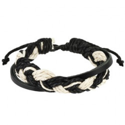 Bracelet en cuir noir et cordes tressées Gal Bijoux4,60 €