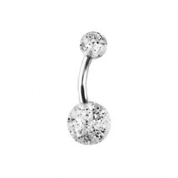 Piercing nombril boule incolore et paillettes kas Piercing nombril1,99 €