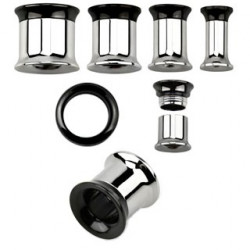 Piercing tunnel noir et métal acier 8mm Suyo Piercing oreille5,80 €