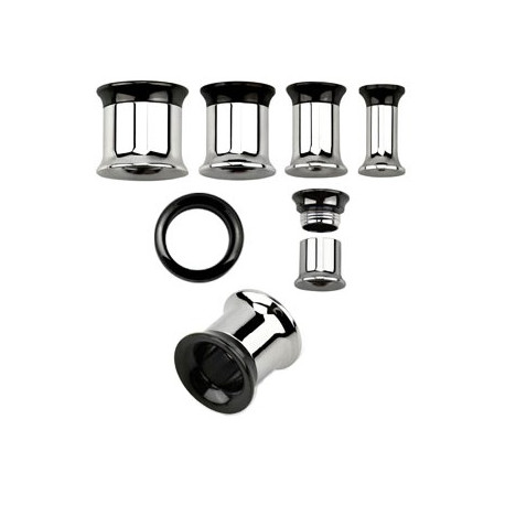 Piercing tunnel noir et métal acier 8mm Suyo Piercing oreille5,80 €