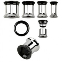 Piercing tunnel noir et métal acier 12mm Fasy Piercing oreille6,80 €